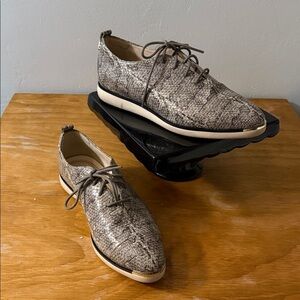 Cole Haan Beige Snakeskin Sneakers